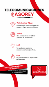 Logo TELECOMUNICACIONES ASOREY - Asesoramiento gratuito Fibra/Móvil y Energía/Gas en La Rioja (Base Lardero).